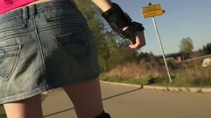 Out for a stroll on foundry experienced skates puts Katie into plain view for those to enjoy her long, legal age teenager legs, barely overspread by a short skirt. She fumbling up settling a sexual playmate.